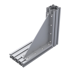 Сварной стальной уголок с ребром жесткости для профиля серии 40