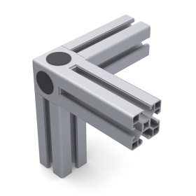 Куб соединитель 3 стороны на профиль 40 алюминий