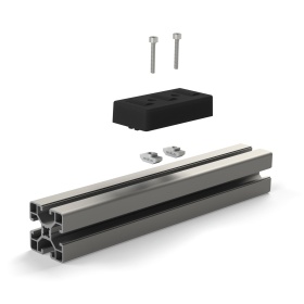 Схема установки блока роликов 40х80 мм на конструкционный профиль