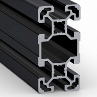 OB-4080S10-BLACK | Профиль 40х80 мм. Паз 10 мм (Черный анодированный)