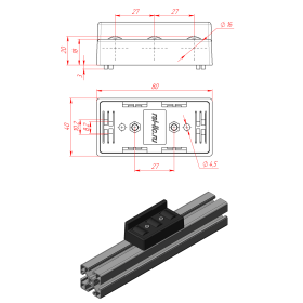 391.0200A.01 | Блок роликов 80х40 мм, с бортом изображение 6