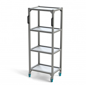 Передвижная стойка на 4 полки 500х700х1800 под оборудование
