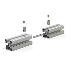 Монтаж Быстрый соединитель двойной, серия 40 паз 8