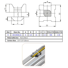 Чертеж клипсы 365.0404A.01