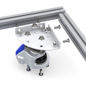 Процесс установки адаптера RSI-150-GD на конструкционный алюминиевый профиль