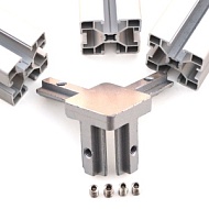 2067 | Трехсторонний угловой соединитель, серия 40, паз 8 (С комплектом крепежа)