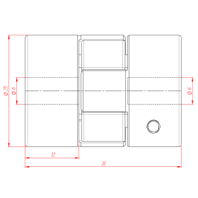 MH-D25L35-6x6 | Муфта соединительная, кулачковая изображение 3