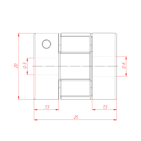 MH-D20L25-5x6 | Муфта соединительная, кулачковая изображение 3
