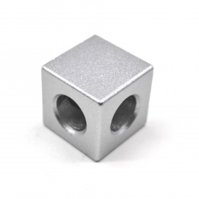 Алюминиевый кубический крепёж для профиля 25х25