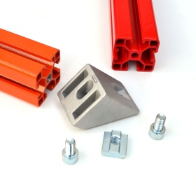 Конструкционные профили 40х40, соединитель арт. 2025, Сухарь М8-40, Винты DIN912 M8x16