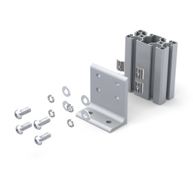 Схема крепления фундаментной опоры к профилю 40х80 мм