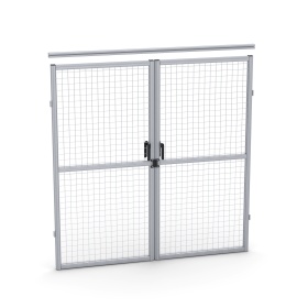 SG-40-1800-1800-2Door | Ворота распашные 1800x1800 для ограждения, серия 40 (Анодированные) изображение 0