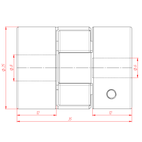 MH-D25L35-6x6.35 | Муфта соединительная, кулачковая изображение 3