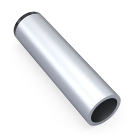 Заглушка F-110-S установленная на трубу D28 мм, пластик, чёрная