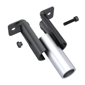 RSI‑DF18B — сборка кронштейна для круглой трубы диаметром 28 мм, чёрный, порошковая покраска