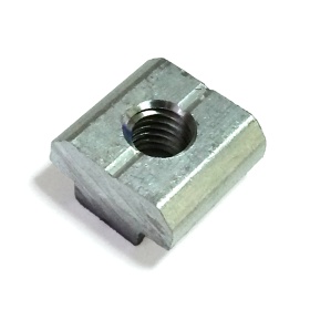 Пазовый сухарь из алюминия с резьбой М8 для паза 10 мм