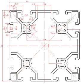 OB-8080-RAL9003 | Профиль 80х80 мм. Паз 8 мм (Белый) изображение 1