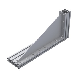 Длинный стальной уголок 315х675 мм с ребром жесткости 4 мм