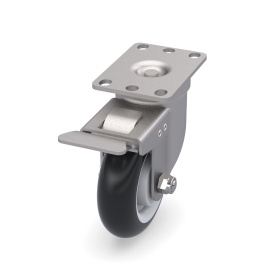 Ролик поворотный с тормозом RSI-FHJ403 в сборе с трубой D100