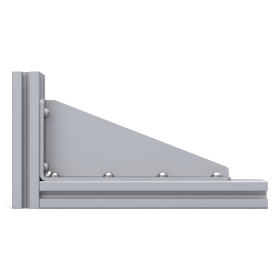 Прямоугольный длинный уголок с ребром жесткости на профиль серии 30