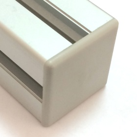 Серая торцевая заглушка 45х45