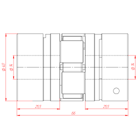 MH-D40L66-14x14 | Муфта соединительная, кулачковая изображение 2