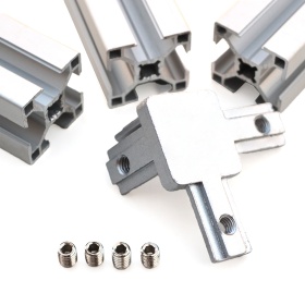 Станочный профиль 30х30,3-х сторонний соединитель с комплектом крепежа