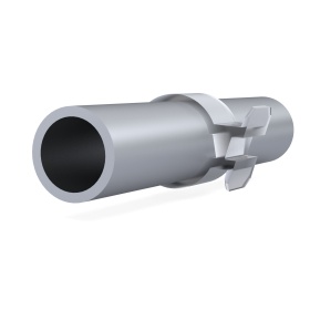 Защёлка крепления для пластиковой трубы диаметром 28 мм в модульной системе.