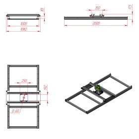 чертёж: RSI-21001-2 — станок для выравнивания слэбов 1000×2000 мм