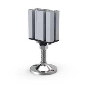 7652 | Опора регулируемая нержавеющая, шпилька М20х150, Основание 100мм изображение 3