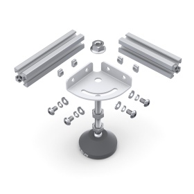 Пример крепления адаптера A20M8 к профилям 20х20