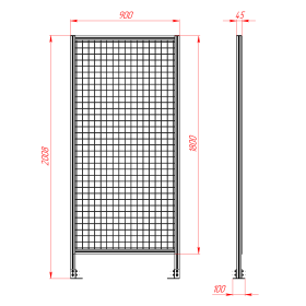 SG-40-900-2000 | Секция ограждения 900x2000, серия 40 (Анодированная) изображение 1