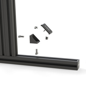 Комплект крепежа — уголки, винты, шайбы и T‑болты