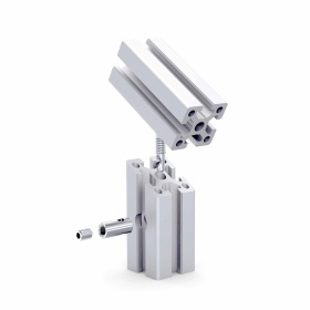 Пример сборки Быстрый соединитель угловой серия 40, 45, 50 и 60 паз10-2