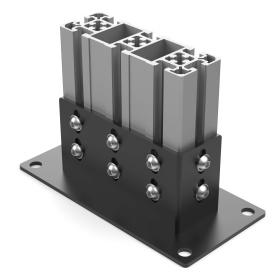 Стальная фундаментная опора к профилям 50х150 мм