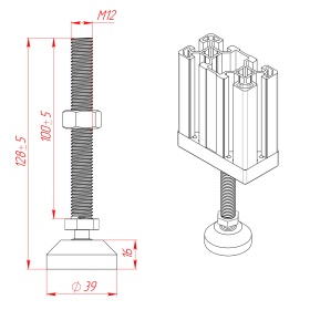 Чертёж: Опора наклонная, артикул 7742