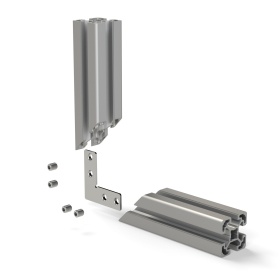 Схема крепления профилей при помощи внутреннего углового соединителя