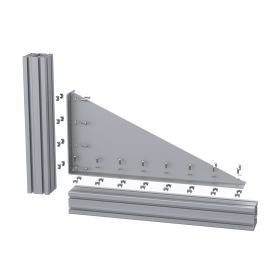 Уголок 350х750 мм стальной с ребром для профиля серии 50 схема с сухарями