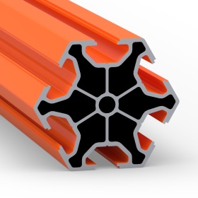 HEX-5252-RAL2004 | Профиль шестигранный конструкционный алюминиевый (Оранжевый) изображение 0