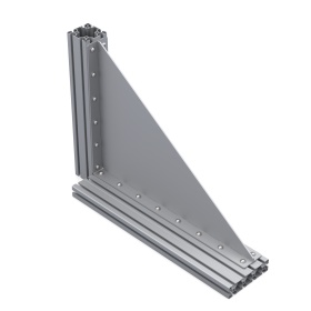 Большой уголок 440х600 мм сталь для профилей серии 40 сварка с ребром