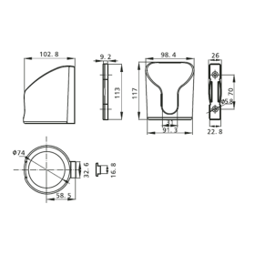 Чертёж держателя шуруповерта