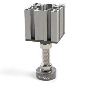 Пример использования опорной плиты для конструкционного профиля 90х90