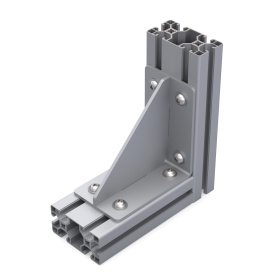 Уголок для профилей серии 40 сталь сварка с ребром жесткости