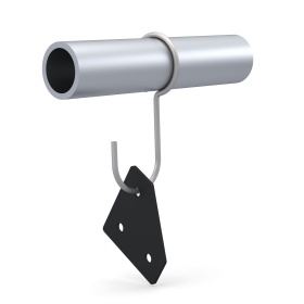 Крючок, крепящийся к трубе диаметром 28 мм.