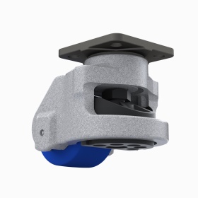 Прочное самоустанавливающееся колесо RSI-150-GD для нагрузок до 1500 кг (4 колеса — до 3000 кг), D90 мм, высота 132+15 мм