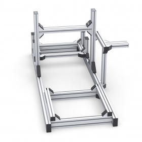 Облегченный кокпит для симрейсинга на базе профиля 40х80 