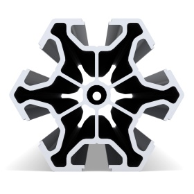 HEX-5252-BP | Профиль шестигранный конструкционный алюминиевый (без покрытия) изображение 2