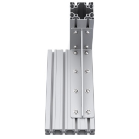 Уголок 280 мм стальной длинный с ребром для профиля серии 40