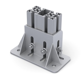 RSI-7208B | Фундаментная опора, алюминиевая, для профиля 50x100, крепление с краю изображение 0