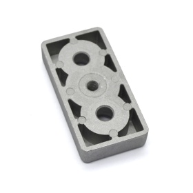 Опорная плита алюминиевая с резьбой M8, для профиля 40х80 мм с пазом